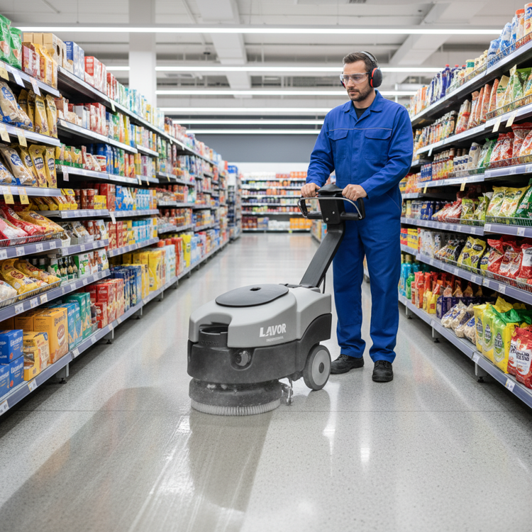 Picture of Lavor Quick 36B Walk Behind Scrubber & Drier